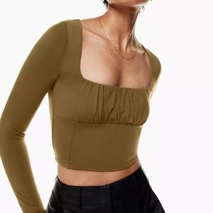 Wilfred orbit long sleeve in rustic tan